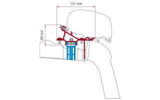 Fiamma Markzový adaptér Kit VW Crafter/MAN ab 2017 Roof Rail střešní montáž