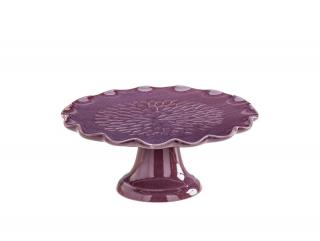 Keramický stojan na dort, fialový Barva: Tyrkysová, Rozměr: průměr 21,5 cm