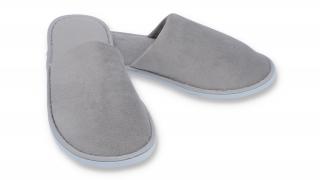 Pantofle Exclusive 5* Grey v eko sáčku, zavřená špička, šedé