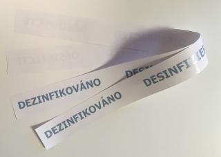 Páska na WC  dezinfikováno  - metalíza