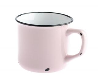 Porcelánový hrneček a la smalťák, růžový, 230 ml