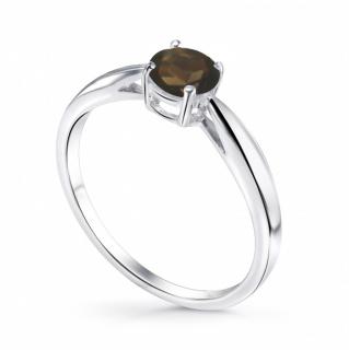 Stříbrný prsten s přírodní záhnědou BERLÍN  pro zlepšení spánku, zmírnění stresu a únavy, dodává sílu při rozhodování Velikost: 52