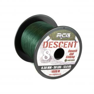 RCG Pletená Šňůra Descent Zelená Průměr a balení: 0,22mm