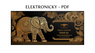 Dárkový voucher 500, 1000 a 2000 Kč Velikost balení: Elektronicky (pdf) 1000Kč