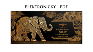 Dárkový voucher 500, 1000 a 2000 Kč Velikost balení: Elektronicky (pdf) 500Kč