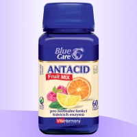 ANTACID Fruit mix ŽVÝKACÍ, 60 tbl., doplněk stravy (ovocné příchutě - pomeranč, citron, malina)