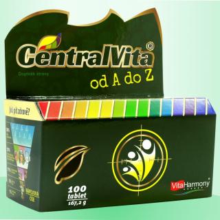 CENTRALVITA® od A do Z - 100 tbl., multivitaminy, doplněk stravy (Jedna tableta pro harmonický den)