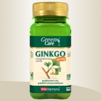 Ginkgo 60 mg - 100 tob., doplněk stravy (Prokrvení cév, končetin a lepší paměť)