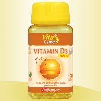 VITAMIN D3 1.000 m.j. (25 mcg) - 150 tob., doplněk stravy (Podpora kostí, zubů a svalů, pro imunitu)