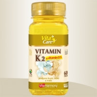 Vitamin K2 100 µg + D3 25 µg - 60 tob., doplněk stravy (Podpora kostí, zubů a svalů, pro imunitu)