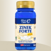 ZINEK FORTE 25 mg - 100 tbl., ekonomické balení, doplněk stravy (Pro zdravou pleť, nehty a posílení imunity)