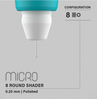 Čepelka Vertix Micro Round Shader 8 na microblading - 0.20mm