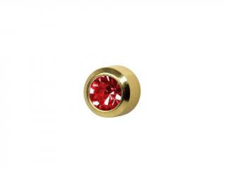 Náušnice pro piercing sada July Ruby - červená STUDEX Plus 12páru - zlatá barva