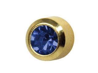 Náušnice pro piercing sada STUDEX modrá R209Y - zlatá barva