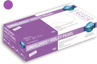 Rukavice Unigloves Nitril S Violet Pearl bez latexu a pudru, 100ks