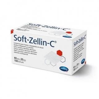 Sterilní tampony s alkoholem Soft-Zellin-C, 60 x 30 mm - 100 ks