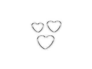 Titanový piercing do nosu Daith Heart 1mm 1ks