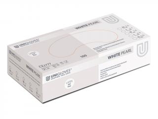 Unigloves nitrilové rukavice bílé - White Pearl, 100 ks Velikost: Nitrilové rukavice bílé - White Pearl, 100 ks, M