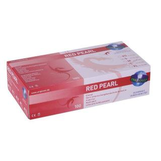 Unigloves nitrilové rukavice červené - Red Pearl, 100 ks, L