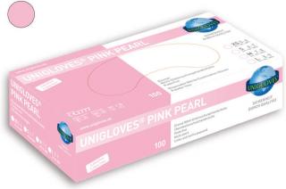 Unigloves Nitrilové rukavice růžové - Pink Pearl, 100 ks, L
