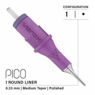 Vertix Pico 1 Round Liner 0,33mm, Medium Taper 33/1RLMT purple speciální edice