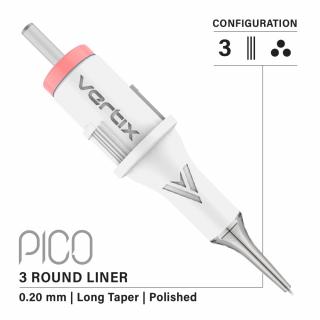 Vertix PICO 3 Round Liner Long Taper 0,20mm 20/3RLLT