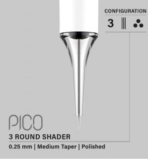 Vertix PICO 3 Round Shader Medium Taper 0,25mm 25/3RSMT