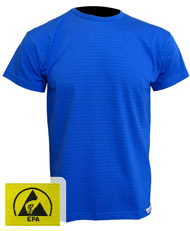 Antistatické tričko - modré L