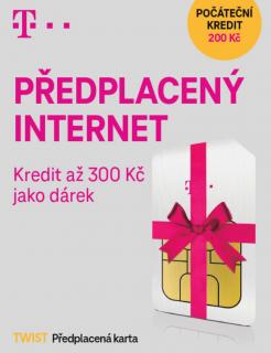 T-Mobile mobilní internet nabitý na 200 Kč (datová microSIM karta)  Nejlevnější na trhu!! Expirace SIM až 1/2027!!