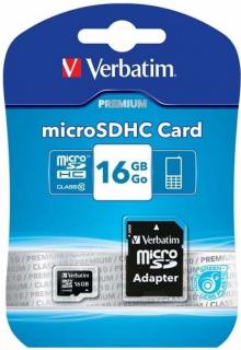 Verbatim microSDHC 16GB Class 10 44082