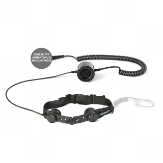 MDPATT1300 Duální krční mikrofonní snímač, robusní PTT, sluchátko se zvukovodem Volba KONEKTORU: pro Motorola DP3400,DP3401,DP3600,DP3601