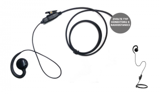 PMLN3010 Lehké otočné sluchátko s mikrofonem a PTT Volba KONEKTORU: pro Motorola XTR446,TLKR T5,T6,T7,T8,T60,T62,T80,T82,T82 Extreme