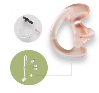 RLNV4755 Ušní silikonová olivka Soft pro kroucený zvukovod, 1ks Velikost: Levé ucho, vel. L