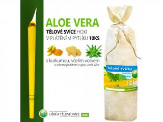 HOXI Tělová svíce s Aloe vera Počet kusů: 10 ks v pytlíku