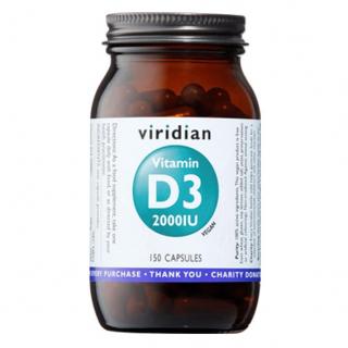 Viridian Vitamin D3 2000IU Kapsle: 150 ks