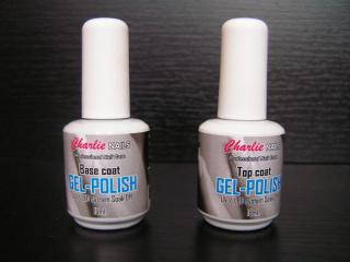 Charlie UV/LED Gel lak sada na nehty - Base+Top coat 15ml.