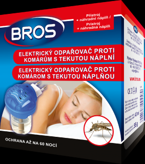 Bros - elekt. odpařovač proti komárům tekutá náplň 60 nocí