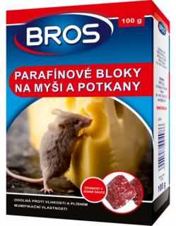 Bros - Parafínové bloky na myši, krysy a potkany 100 g