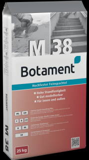Botament M 38 - vysokopevnostní jemná stěrka Balení hmotnost: paleta 42 pytlů = 1050 kg