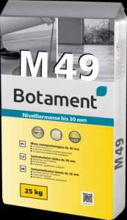 Botament M 49, samonivelační stěrka Balení hmotnost: paleta 42 pytlů = 1050 kg