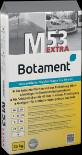 Botament M 53 Extra - samonivelační stěrka s vlákny Balení hmotnost: 25 kg