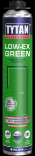 TYTAN PROFESSIONAL LOW-EX GREEN – nízkoexpanzní PU pěna Balení: 12 ks v kartónu