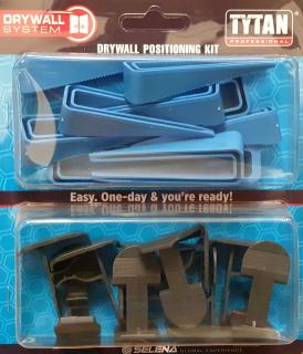 Tytan Professional, polohovací sada pro instalaci sádrokartonových desek Objem: 10 klínků + 10 polohovačů