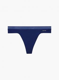 Dámské modré tanga z mikrovlákna Calvin Klein Barva: Modrá, Velikost: XS