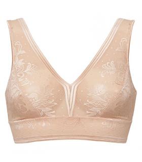 Krajková růžová bralette podprsenka Net effects Barva: Růžová, Velikost: 75