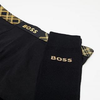 Luxusní sada pánských boxerek a ponožek Boss Barva: Černá, Velikost: L