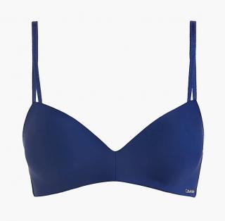 Vyztužená modrá bezkosticová podprsenka Calvin Klein Barva: Modrá, Velikost: 85 B