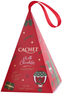 Belgická čokoláda Cachet - Vánoční pyramida, 90 G