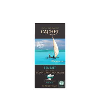 Tabulková čokoláda Cachet - BIO extra hořká 72% s mořskou solí, 100 G