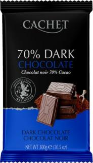 Tabulková čokoláda Cachet - Extra hořká 70%, 300 G